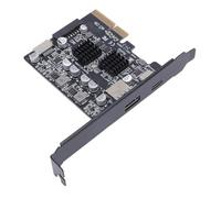 ASHATA PCIE to USB3.2 Carte D'extension, 10 Gops USB PCI Express Carte D'expansion avec PCIe3.0 à USB3.2 USB Arrière A Port, Front Type C Type E 19pin 20pin