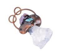 ASHATA Pendentif en Cristal Naturel, Collier de Pierre et Roche, Cadeau | Variations de forme uniques, style formel décontracté polyvalent, accessoire léger au quotidien, bijou apaisant.