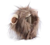 ASHATA Perruque Crinière de Lion pour Chat, Couvre-Chef Amusant pour Animaux de Compagnie, Vêtements Mignons en Poils de Lion, Costume pour Petits Chiens, Costume de Fête de Noël (Chat Lion Chaperon