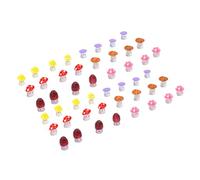 ASHATA Petits Champignons, 48 Figurines en Résine pour la Décoration | Sélection colorée, matériau durable, améliore la décoration de la table, idéal pour le bricolage, polyvalent dans