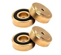 ASHATA Pieds de Planche à Découper en Laiton, 4 Pièces, Tampons Antidérapants D'isolation de Haut-parleur Réduisant le Bruit avec Vis pour Amplificateur HiFi de Cuisine DAC (30 * 10mm)