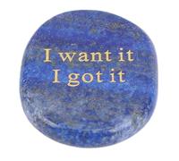 ASHATA Pierre de Pouce en Lapis-Lazuli de Motivation pour Un état d'esprit Positif et Un Cadeau de Confiance pour Les Amis et la Famille, 1 X Pierre de Poche