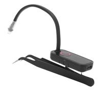 ASHATA Pince à épiler Légère pour Greffe de Cils, Rotation Flexible à 180 °, Lampe D'extension de Cils Légère à LED avec Pince à épiler pour Salon de beauté