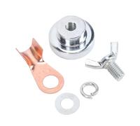 ASHATA Pince de Terre Magnétique de Soudage Compacte, Outil à Forte Adhérence pour Atelier 4 Pièces en Acier Inoxydable (L)