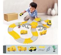 ASHATA Pistes de Course D'ingénierie pour Enfants, Ensemble de Jouets de Construction Logique, Temps de Jeu Passionnant, Matière Plastique (ETC146)