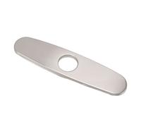 ASHATA Plaque de Pont de Couvercle de Trou de Robinet d'évier en Acier Inoxydable 304 brossé 9,6 X 2,6 Pouces La Plaque d'écusson Couvre les Trous Inutilisés, Panneau Décoratif de Robinet de Cuisine