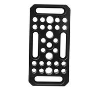 ASHATA Plaque d'extension de Commutation Vidéo pour Caméra, Plaque à Fromage en Alliage d'aluminium avec Trous de Vis 1/4 et 3/8, Facile à Main Usinée avec Précision CNC pour Appareil Photo