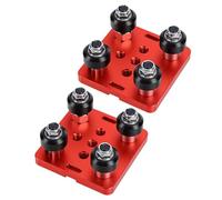 ASHATA Plaques de Portique à Rainure en V en Aluminium Robuste, 2 Pièces, Adaptées aux Configurations Personnalisées D'imprimantes CNC et 3D 50x50mm
