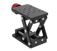 ASHATA Plate-forme élévatrice Manuelle à Ciseaux de Haute Précision, Support de Levage de Laboratoire en Alliage d'aluminium, Hauteur de 55 Mm, Charge de 10 Kg avec Positionnement à Cinq Axes à