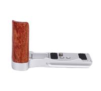 ASHATA Poignée de Support en Forme de L pour Appareil Photo R50V, Support de Poignée en Bois à Dégagement Rapide en Forme de L avec Trou fileté de 1/4 Pouce, Conception de Coussinets (Silver)