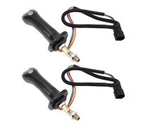 ASHATA Poignées de Joystick D'excavatrice pour Doosan DH DX150 215 225 300 370-9C, Contrôleur Ergonomique à 3 Boutons en Alliage D'aluminium pour Le Confort de L'opérateur, Ensemble de 2 Pièces