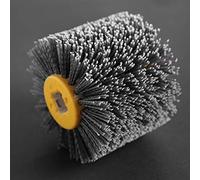 ASHATA Polishing Wheel 240 Grit Wire Drawing Burnishing Brush | Brosse abrasive, ébavurage du bois, dérouillage du métal, diamètre 120 mm, arbre 19 mm