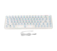 ASHATA Portable 60% Clavier de Jeu Mécanique, Cool RVB Backlight Compact 68 Clés Clavier de Bureau Filaire avec Interrupteur Bleu pour Ordinateur Portable PC pour Le Jeu Android