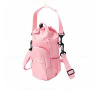 ASHATA Porte-Bouteille d'eau isolé, Sac à Bandoulière élégant pour Les Déplacements Sportifs, Doublure en Aluminium de 32oz 40oz (Pink)