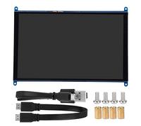ASHATA pour L'écran D'affichage, 10 Pouces 1024 X 600 IPS HD HDMI Commutateur de Rétroéclairage D'écran avec Fonction Tactile, pour/Windows/Ubuntu/Raspbain/Ulinx/Linx