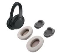 ASHATA Poussinets d'oreille de Remplacement pour écouteurs WH 1000xm3, Earpads de Gel de Refroidissement Doux avec Tissu de Soie Glaciaire pour Les Coussins d'oreille de Casque WH