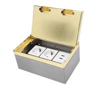 ASHATA Prise Encastrée au Sol, 2 Prises CA et 2 Ports USB pour écoles et Bureaux, Résistante à L'eau, Utilisation Sûre