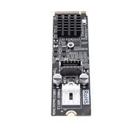 ASHATA Prise USB 3.2 Type E 20 Gbit/s sur Panneau Avant |Adaptateur de Carte NVMe M Key Express avec Chipset ASM3242 pour Carte Mère