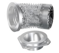 ASHATA Raccord D'aération de Sèche-linge Magnétique, Kit de Connecteur D'échappement de Port de Ventilation de Sèche-linge à Joint Hermétique à Alignement Automatique avec Tuyau de