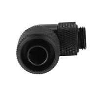 ASHATA Raccord de Refroidissement par Eau, Raccord de Refroidissement par Eau à Filetage G1/4, Tube épais, Coude à Angle Droit à 90 °, Matériau plaqué Cuivre, Finition Soignée (Noir)