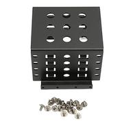 ASHATA Rack de Disque Dur 2,5", Adaptateur de Montage et IDE, Alliage D'aluminium, Support D'extension de Disque Dur SSD, Ensemble de Cage de à 4 Baies avec Conception Creuse, adapté aux (Black)