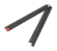 ASHATA Règle Pliante 0-300 Mm, Règle de Mesure à 90 Degrés, en Alliage d'aluminium pour le Dessin de Menuiserie, Compacte avec Charnière de Verrouillage