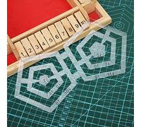 ASHATA Règles de Quilting en Acrylique à Double Pentagone, Ensemble de Règles de Couture Transparentes pour Bricolage, Outil de Dessin de de 8,7 Pouces pour l'artisanat de Couture de Quilting -