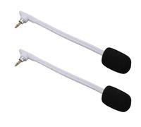 ASHATA Remplacement du Microphone 2PCS pour Astro A40 TR Gaming CASSET 3,5 Mm Détachable Annulation du Bruit Mic Boom (White)