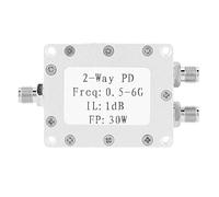 ASHATA Répartiteur de Puissance RF 5 6 GHz 30 W, Diviseur de Puissance 2 Voies, Faible Perte d'insertion ≤ 1,0 DB, Module Répartiteur de Signal Coaxial Femelle SMA avec Boîtier en Aluminium CNC,