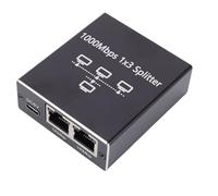 ASHATA Répartiteur Ethernet 1000 Mbps Haute Vitesse 1 à 3, Répartiteur LAN Gigabit, Adaptateur Internet Réseau RJ45 pour Routeur Moniteurs D'ordinateur