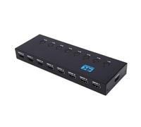 ASHATA Répartiteur HDMI 1 Entrée 8 Sorties, Sélecteur de Commutateur HDMI 1.4 8X1 avec Télécommande, Duplicateur de Signal HD 4K 30 Hz 1080P 3D pour Ordinateur Portable, Plug and Play