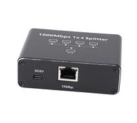 ASHATA Répartiteur RJ45 Gigabit 1000 Mbps avec Câble d'alimentation USB pour Solutions Réseau de Bureau et Consoles de Jeux 1 Pièce (1 à 4)