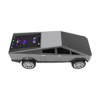 ASHATA Réplique de Haut-Parleur de Camionnette, Radio FM Portable avec écran D'affichage, Haut-Parleur Bluetooth de qualité Sonore HD avec Lumière de Fête LED, Microphone intégré pour (Grey)