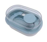 ASHATA Réservoir pour Reptiles, qualité d'eau Propre, Matière Plastique Robuste, Installation Facile pour Les Amoureux des Animaux Aquatiques, 35x23.5cm (Blue)