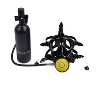 ASHATA Réservoir Pulmonaire Portable avec Lunettes de Plongée pour Support de Caméra, Cylindre de Plongée de 1 L pour Un Enregistrement Facile des Aventures sous-Marines (Black)