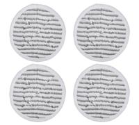 ASHATA Reusable Mop Cleaning Pad Replacement, Soft Fabric (4PCS) | Tampons en microfibre durables, adaptés au bois dur et au carrelage, élimination efficace de la saleté, fixation facile