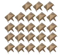 ASHATA Rivets à Pointes Carrées 400 Pièces Ensemble de Goujons à Pointes de Bricolage en Cuir 4MM-7MM Goujons Carrés en Laiton Bronze or Argent pour Sacs Chaussures Ceintures Vestes Accessoires