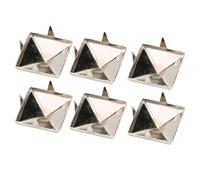ASHATA Rivets Pyramides Punk à 4 Griffes, 100 Pièces, Goujons Métalliques pour Bracelets, Vêtements, Chaussures, Sac à Main en Cuir, Décoration Artisanale (SILVER #14)