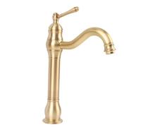 ASHATA Robinet D'évier en Cuivre Antique, Robinet de Salle de Bain à Poignée Unique avec Noyau de Valve en Céramique et Drain Pop-up, pour évier de Salle de Bain, Cuisine Domestique