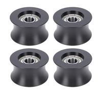 ASHATA Roue de Guidage Silencieuse à Rouleaux Elliptiques pour équipements de Maison et de Salle de Sport, Ensemble de Rouleaux Universels en Polyuréthane pour Centres de Fitness, 42 Mm 4 Pièces