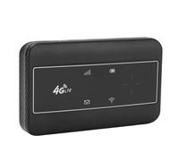 ASHATA Routeur WiFi Portable 4G LTE, Dispositif de Hotspot Portable avec Une Batterie de 2100mAh Prend en Charge 10 Utilisateurs Micro SIM Carte pour Europe Travel (Black)