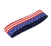 ASHATA Ruban Patriotique 6,5 Cm de Largeur 10 M de Longueur | Rayures étoiles festives, décor du 4 juillet, matériau en tissu doux, mise en forme flexible, garniture artisanale DIY
