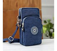 ASHATA Sac à Bandoulière Fonctionnel pour Femme avec Pochette pour Poignet, Fermeture éclair pour Plus de sécurité, Bandoulière Réglable, Idéal pour Les Sexes Neutres, Matériau en Polyester (bleu1)