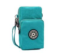 ASHATA Sac à Bandoulière Fonctionnel pour Femme avec Pochette pour Poignet, Fermeture éclair pour Plus de sécurité, Bandoulière Réglable, Idéal pour les Sexes Neutres, Matériau en Polyester (BLUE #37)