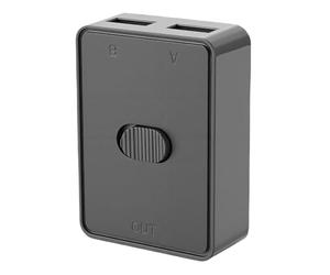 ASHATA Sélecteur de Commutateur USB 2.0 Commutation à clé Rapide et Stable pour Deux Ordinateurs Partager 1 Périphérique USB, Plug and Play pour Les Utilisateurs OS X/Matériau ABS
