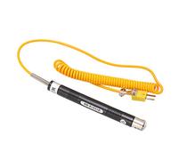 ASHATA Sonde de Thermocouple de Surface Portative de Type K à Tige Droite, Feuille de Mesure de la Température en Maille, Réponse Rapide <5 S, 50 à 500 ℃, Remplacement de la Sonde de Thermocouple