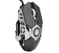 ASHATA Souris de Jeu Filaire, Souris D'Ordinateur Gaming RGB 6 Boutons Souris Gamer Filaires pour Ordinateur de Bureau Ordinateur Portable avec Ventilateur pour IOS/XP/Vista