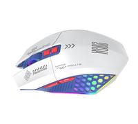 ASHATA Souris de Jeu RVB, Souris sans Fil câblé/BT / 2,4g 2,4g 3 Modes Connectivité avec 12000 Dpi 1000Hz Taux de Sondage (Bleu Blanc)