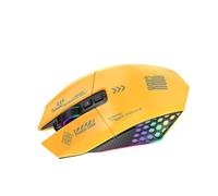 ASHATA Souris de Jeu RVB, Souris sans Fil câblé/BT / 2,4g 2,4g 3 Modes Connectivité avec 12000 Dpi 1000Hz Taux de Sondage (Yellow)