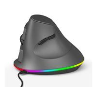 ASHATA Souris Ergonomique, Souris D'ordinateur Verticale Optique, 7 Boutons Programmables RVB 11 Modes D'éclairage DPI Réglable, Souris Verticale Ergonomique Filaire pour Joueur de Jeu